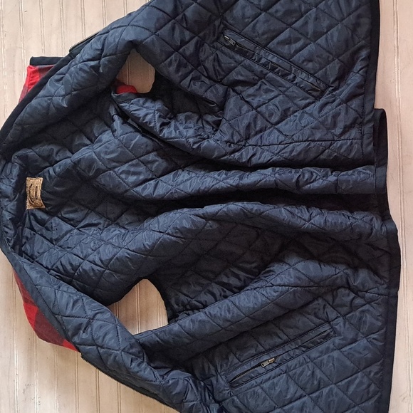 St. John Bay Insulated Buffalo Print Chore Coat Zip-Up Flannel Vest Jacket - Picture 5 of 6